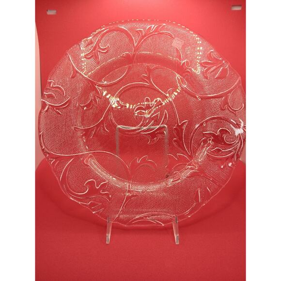 IVV Other - Large Plate Crystal Centerpiece IVV Made In Italy 13" Clear Vintage MCM